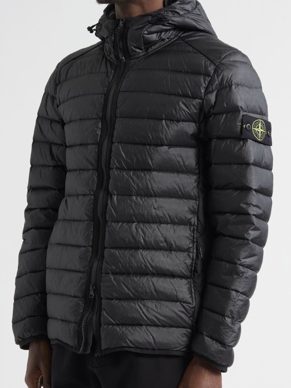 Stone Island Men's Hooded Down Puffer Jacket - Black